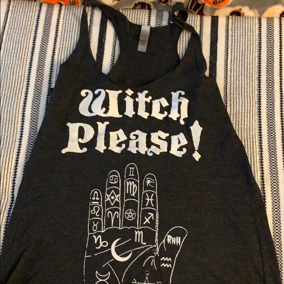 Next Level Apparel Tops - Witch please! Heather gray racer back tank
